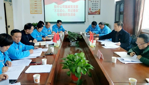 向宇飛列席指導(dǎo)股份公司氯堿黨支部“不忘初心、牢記使命”專題組織生活會